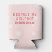 社会的な距離は私の6つの足バブルことわざを尊重 缶クーラー (裏面)
