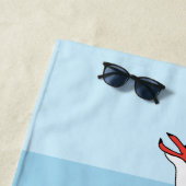 社会的な距離を保つ仮想ハグ ビーチタオル (インサイチュ)