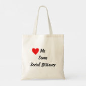 社会的な距離を愛する トートバッグ (裏面)