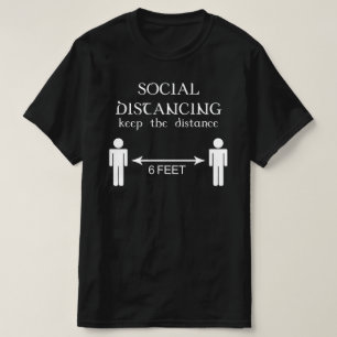 社会的な距離保の距離6足 Tシャツ