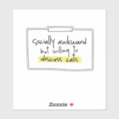 社会的に厄介だが、猫の話し合いを進めている シール (シート)