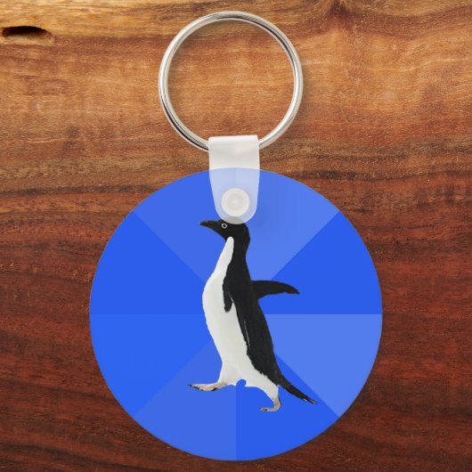 社会的に厄介なペカスタマイズンギン(「文字を追加する」) キーホルダー (正面)