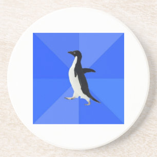 社会的に扱いにくいペンギンのアドバイス動物のミーム コースター
