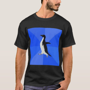 社会的に扱いにくいペンギンのアドバイス動物のミーム Tシャツ