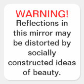 社会的に構築された美しいステッカー スクエアシール (正面)