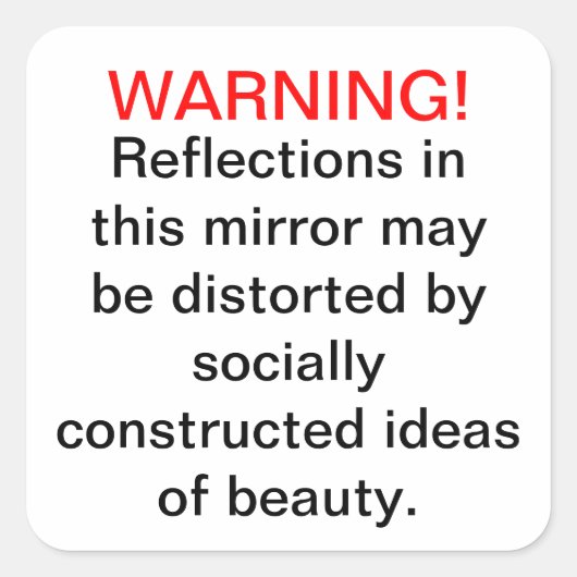 社会的に構築された美しいステッカー スクエアシール (正面)