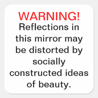 社会的に構築された美しいステッカー スクエアシール