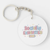 社会的に疲れている キーホルダー (正面)