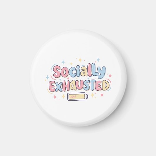 社会的に疲れている マグネット (正面)