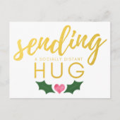 社会的に遠いハグを送るクリスマス ポストカード (正面)