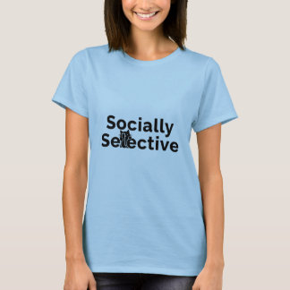 社会的に選択的 | 内向的な猫の引用 | 楽しいP Tシャツ