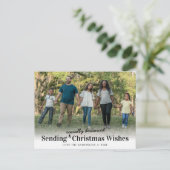 社会的に離れたクリスマスの願い写真を送る シーズンポストカード (スタンド正面)