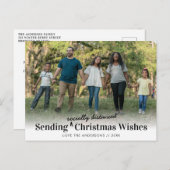 社会的に離れたクリスマスの願い写真を送る シーズンポストカード (正面/裏面)