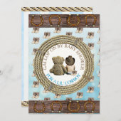 社会的に離れた距離のドライブで赤ちゃんシャワーでメール 招待状 (正面/裏面)