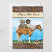 社会的に離れた距離のドライブで赤ちゃんシャワーでメール 招待状 (正面)