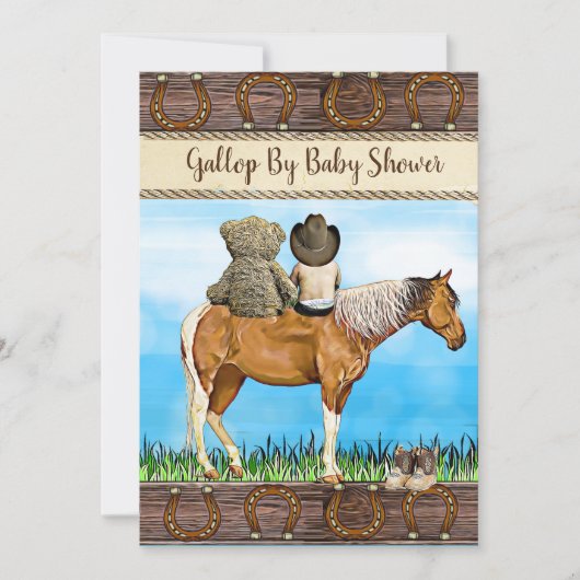 社会的に離れた距離のドライブで赤ちゃんシャワーでメール 招待状 (正面)