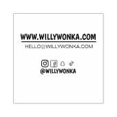 社会的カスタムnetwo付き小さな名刺スタンプ ラバースタンプ (インプリント)