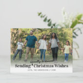 社会的モダンに離れたクリスマスの願い写真 シーズンカード (スタンド正面)