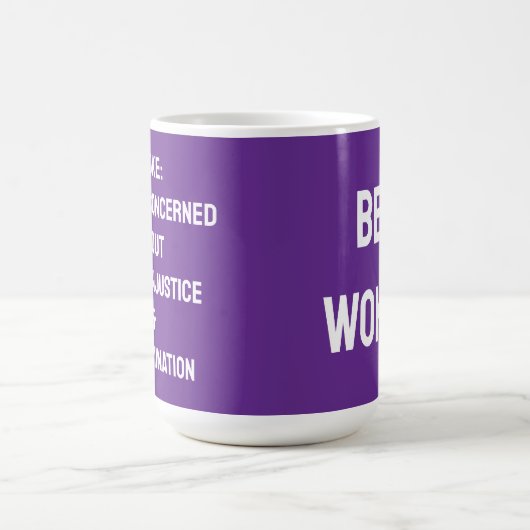社会的不正を心配して目が覚めた コーヒーマグカップ (中央)