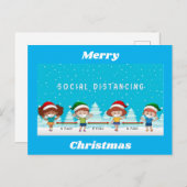 社会的祝流通を伴うクリスマス ポストカード (正面/裏面)