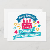 社会的許容距離誕生日 ポストカード (正面/裏面)