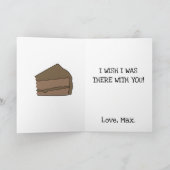 社会的距離お誕生日ケーキカード カード (内部)