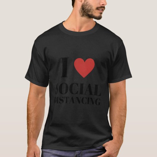 社会的距離が好き Tシャツ (正面)
