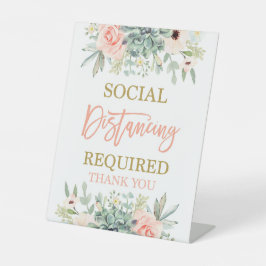 社会的距離が必要 台座サイン