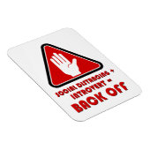 社会的距離と内向的、背中 マグネット (右側)