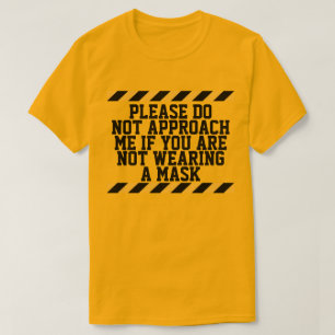 社会的距離に近づかない Tシャツ