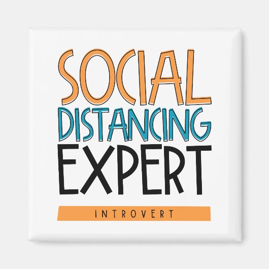 社会的距離の専門家の内向的な マグネット (正面)
