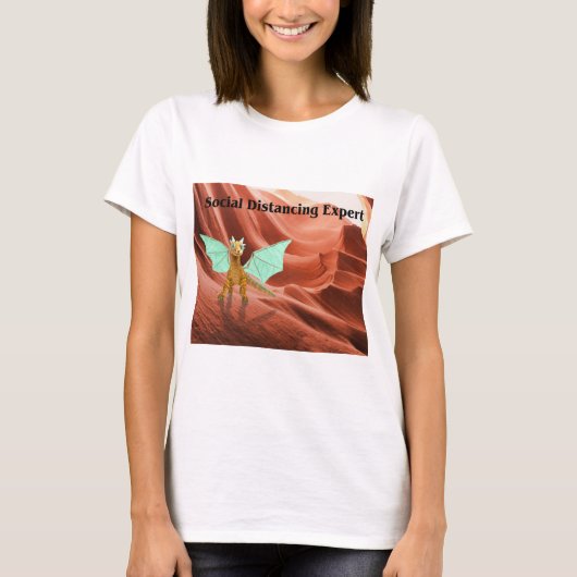 社会的距離の専門家 Tシャツ (正面)