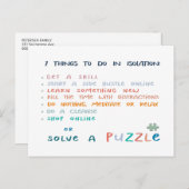 社会的距離の滞在の家のインスピレーション ポストカード (正面/裏面)