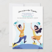 社会的距離の集まりの終わり 招待状 (正面)