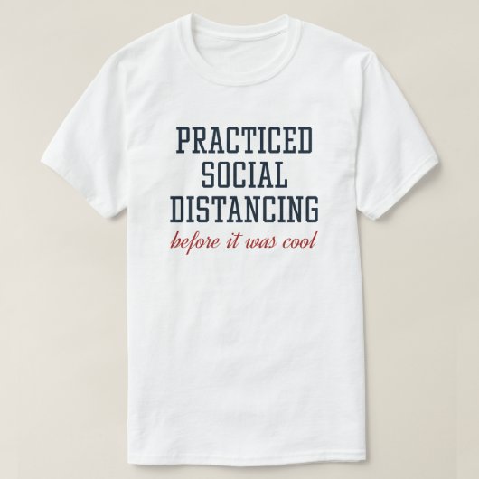 社会的距離を実践する Tシャツ (デザイン正面)