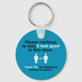 社会的距離を練習してくれてありがとう キーホルダー (正面)