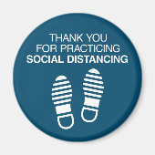 社会的距離を練習してくれてありがとう マグネット (正面)