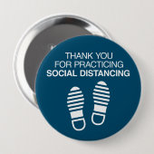 社会的距離を練習してくれてありがとう 缶バッジ (正面&裏面)