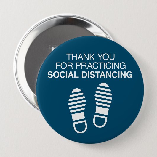 社会的距離を練習してくれてありがとう 缶バッジ (正面&裏面)