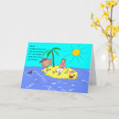 社会的距離を置く女性おもしろい漫画誕生日 カード (黄色い花)