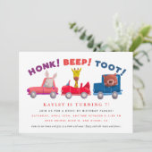 社会的距離を置く子供の誕生日パーティー 招待状 (スタンド正面)