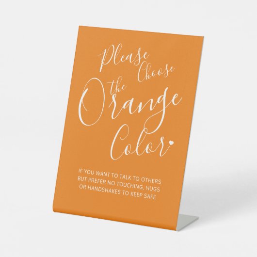 社会的距離コードorangeペデスタル記号 台座サイン (正面)