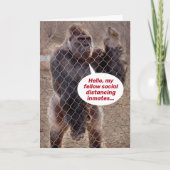 社会的距離ゴリラ勇気付けられると対処 カード (正面)