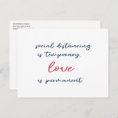 社会的距離タイポグラフィ動機引用文 ポストカード (正面/裏面)