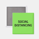 社会的距離ネオングリーン マグネット (正面/裏面)