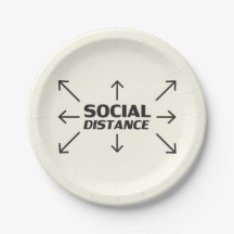 社会的距離モダンタイポグラフィおもしろいアイボリー