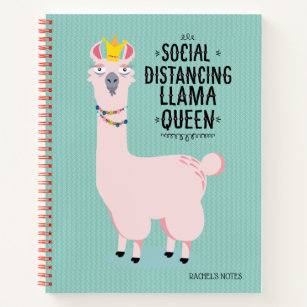 社会的距離ラマ女王 ノートブック