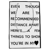 社会的距離引用文隣人Self Isolating ミディアムペーパーバッグ (正面)