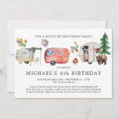 社会的距離移動ドライブバイ誕生日招待状 招待状 (正面)