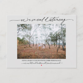 社会的距離結婚の延期灰色 ポストカード